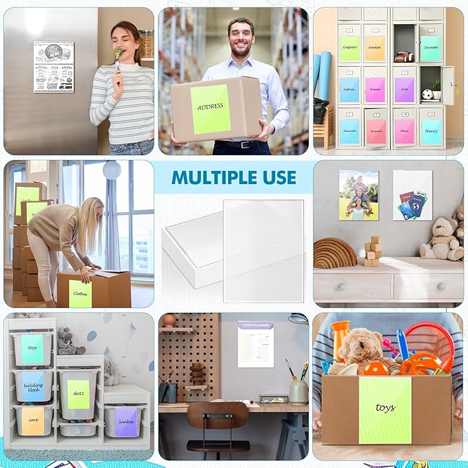 Outus Self Adhesive Shop Ticket Holders Clear Plastic Sleeves Adhesive Pockets - Image 7