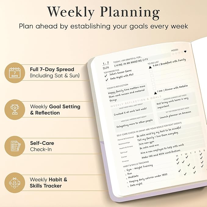 Mantra Planner 2026 Planner, Daily Journal & Gratitude Journal All-In-One - Image 5