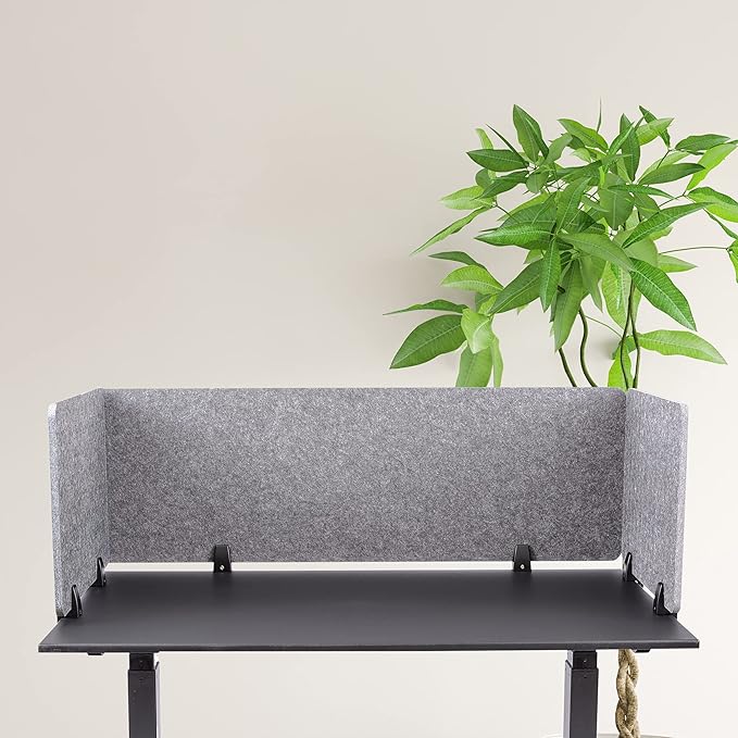 ReFocus™ Raw Clamp-On Acoustic Desk Divider – Reduce Noise and Visual - Image 4