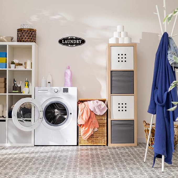 Laundry Room Door Sign for Business and Home，Self-adhesive Waterproof Cute - Image 7