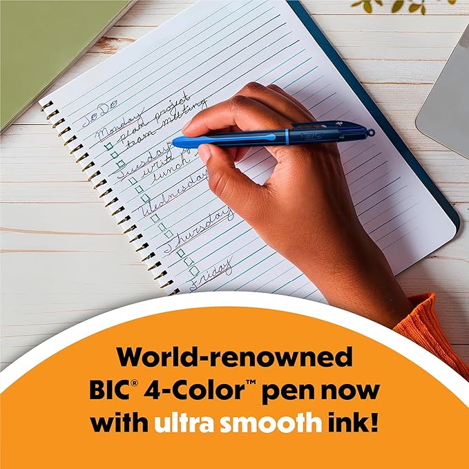 BIC 4 Color Smooth Retractable Ballpoint Pen - Image 2