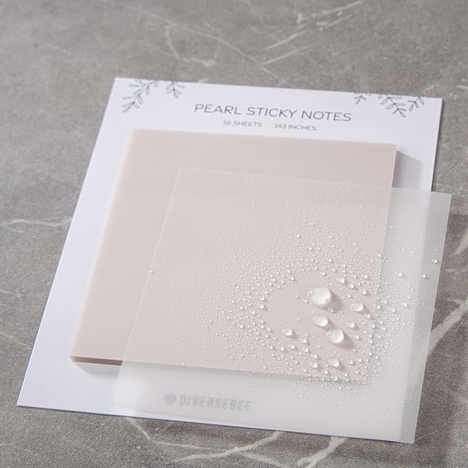 DiverseBee 50 Sheets Pastel Transparent Sticky Notes, 3x3” Clear Sticky Tabs - Image 2
