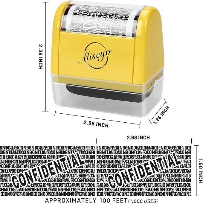 Miseyo Identity Theft Protection Roller Stamp Set - Image 2
