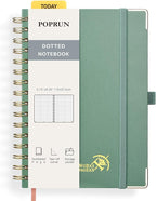 POPRUN Spiral Dotted Journal Notebook, by POPRUN