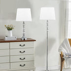 GO&SO Large White Texture Lamp Shades Set of 2, Drum Lampshades Replacemnt - Image 6