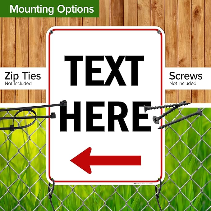 Custom Arrow, Custom Directional Sign, Left Arrow, 18x24 Inches, 55 mil thick - Image 5