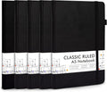 5 Pack Journal Notebook Bulk for School, Feela Hardcover Business Notebooks by feela