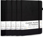 5 Pack Journal Notebook Bulk for School, Feela Hardcover Business Notebooks by feela