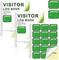 2 Pack Visitor Badges with Carbon Copy Visitor Stickers Letter Size Visitor Log by Unknown