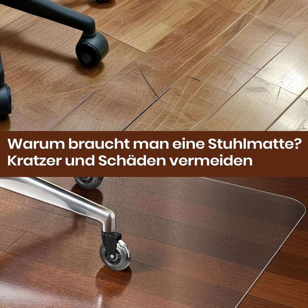 COSYLAND Floor Protection Mat, Office Chair, Transparent, Office Chair Mat and Office Chair Mat, Non-Slip Protective Mat for Floor and Carpet (120 x 120 cm)