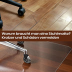 COSYLAND Floor Protection Mat, Office Chair, Transparent, Office Chair Mat and Office Chair Mat, Non-Slip Protective Mat for Floor and Carpet (120 x 120 cm)