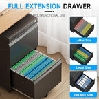 Bestoo 2-Drawer Mobile File Cabinet - Image 5