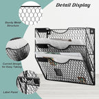 EASEPRES Mail Organizer Wall Mount Hanging File Holder Storage, Metal Chicken - Image 3