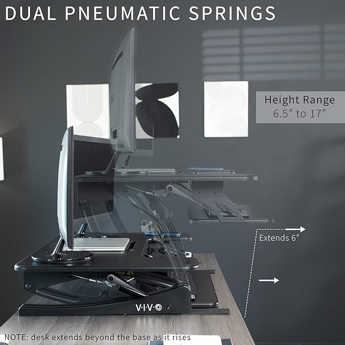 VIVO 36 inch Height Adjustable Stand Up Desk Converter, V Series, Quick Sit to - Image 5