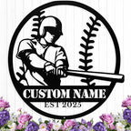 Personalized Baseball Metal Sign, Custom Baseball Signs Wall Art, Custom Name by HengMeiZiK