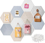 12'' Medium Hexagon Cork-Bulletin Board Tiles Adhesive 10PCS 12x10 inch by Unknown