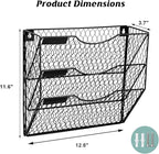 EASEPRES Mail Organizer Wall Mount Hanging File Holder Storage, Metal Chicken - Image 2