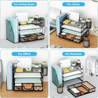 Marbrasse Desk Organizer and Accessories，4-Tier Paper Letter Tray Organizer - Image 6