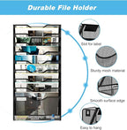 Solinxe 10 Tier Wall File Organizer, Vertical Mesh Paper Mail Organizer Wall - Image 3