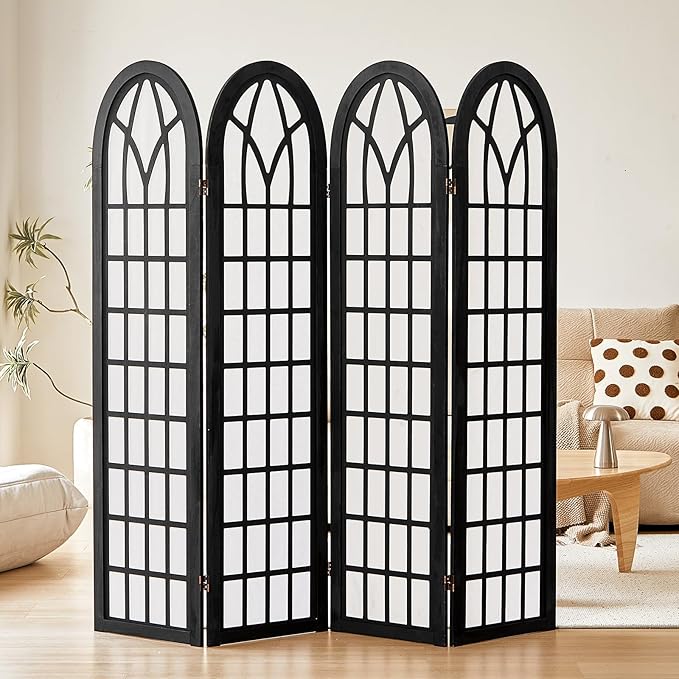 ALeesing Folding Room Divider Privacy Screen Freestanding 4-Panel Shoji Style by ALeesing