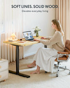 FLEXISPOT Solid Rubberwood Electric Standing Desk - Image 3