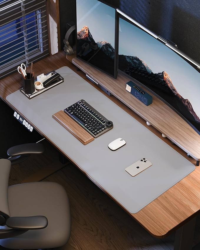 Leather Desk Pad Cover- 48" x 17" Office Desk Protector, Non-Slip PU Leather - Image 7