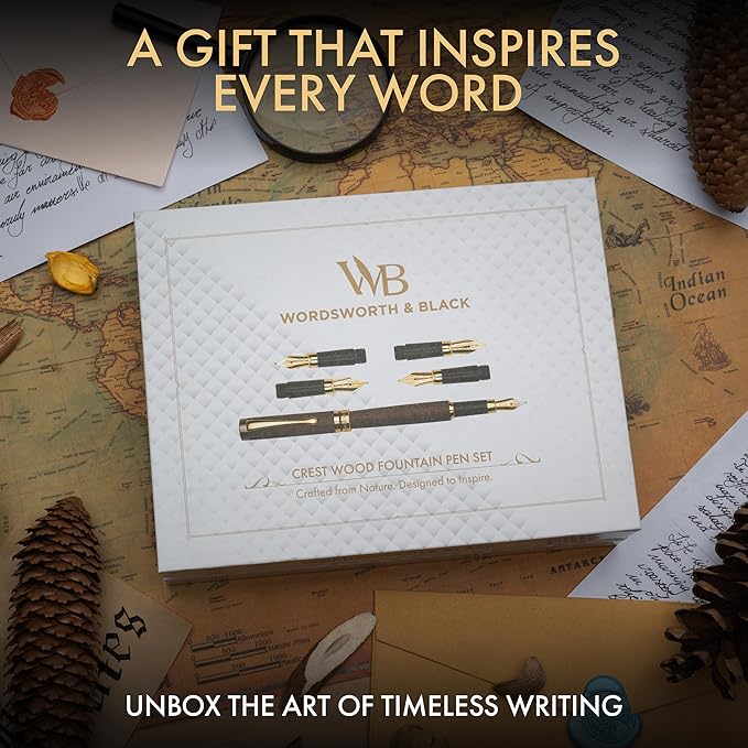 Wordsworth & Black Fountain Pen Gift Set, Includes Ink Bottle, 6 Ink Cartridges - Image 6
