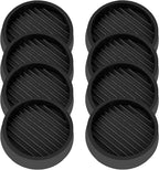 VOCOMO 4X4 Round Rubber Caster Cups, Non Slip Furniture Pads, Anti-Slip Gripper by VOCOMO