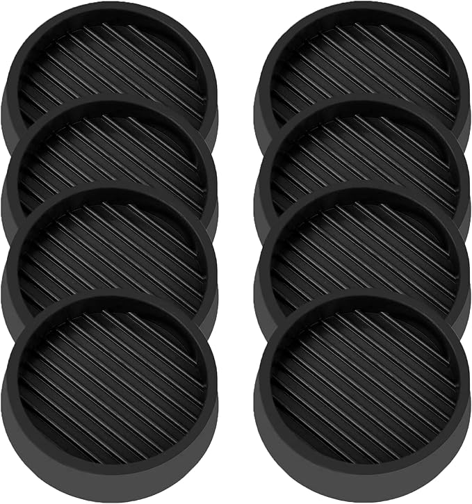 VOCOMO 3X3 Round Rubber Caster Cups, Non Slip Furniture Pads, Anti-Slip Gripper by VOCOMO