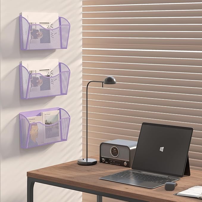 EasyPAG 3 Single Pocket Wall File Organizer, Mesh Hanging File Folder Organizer - Image 6
