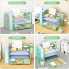 Marbrasse Desk Organizer and Accessories，4-Tier Paper Letter Tray Organizer - Image 6