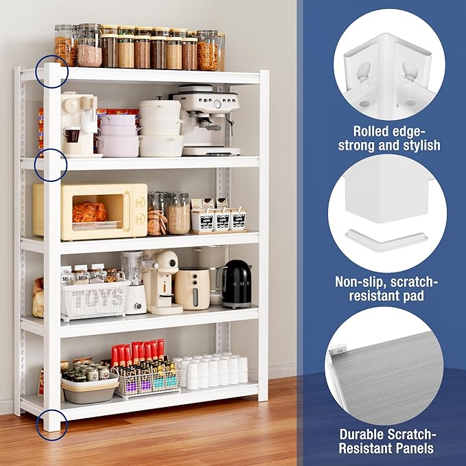 WORKPRO 3000lbs 5-Tier Shelving Unit, Boltless Garage Shelving Unit - Image 6