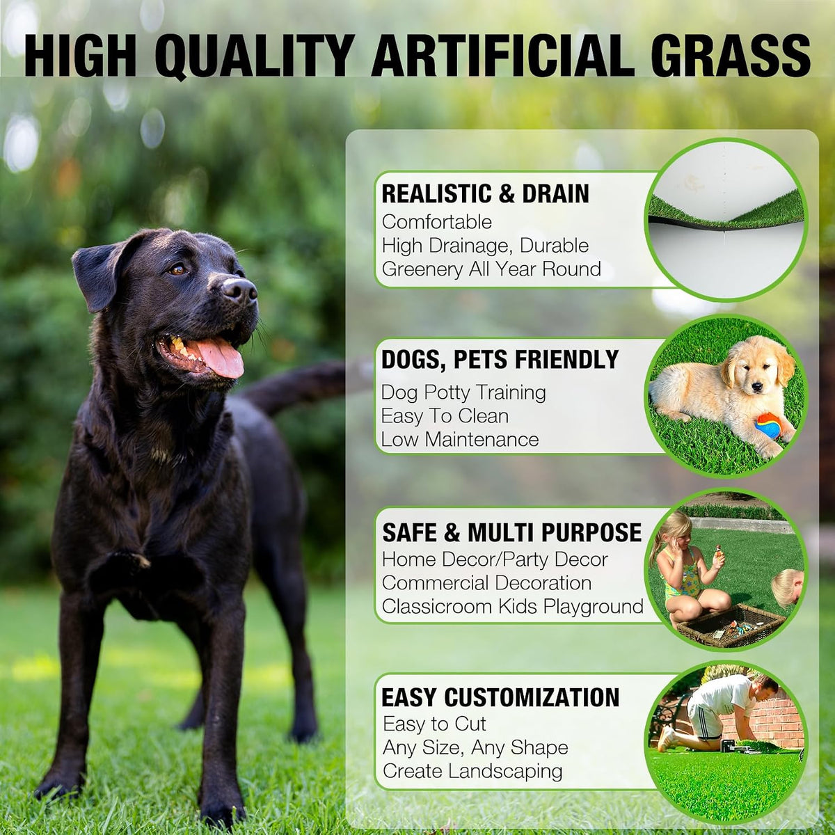 xlx turf 2ft x 6ft artificial turf runner, package contents