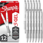 Sharpie S-Gel Gel Pens, Pearl White Body, Medium Point, Note-Taking, Office by Sharpie