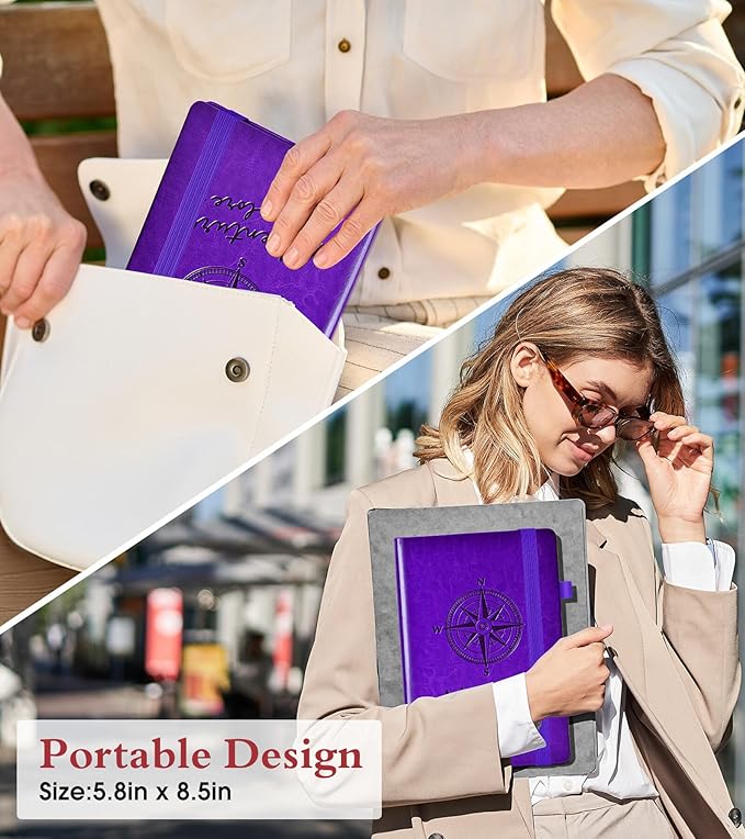 PAIBAS Blank Journal Notebook for Women Men, 160 Pages, A5 Hardcover Sketchbook - Image 7