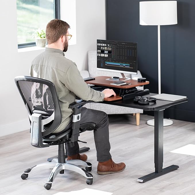 VIVO 26 inch Desk Converter, K Series, Height Adjustable Sit to Stand Riser - Image 8