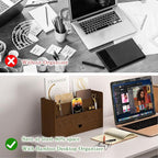Bamboo Mail Organizer Countertop Desktop - Image 5
