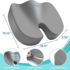 Office Chair Seat Cushion, Cooling Gel Enhanced Memory Foam Cushion - Image 3