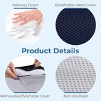 5 STARS UNITED Seat Cushion for Tailbone Pain Relief – Memory Foam Cushion for - Image 6