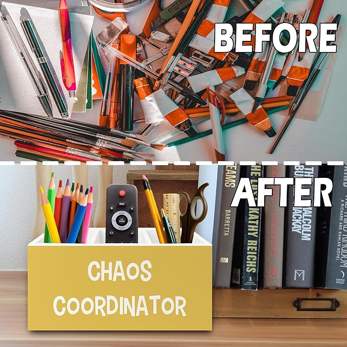 XPH Chaos Coordinator Yellow Pen Pencil Holder Organizer - Image 6