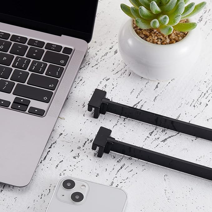 Epakh 4-Piece PVC Black Hanging File Folder Rails - Image 7