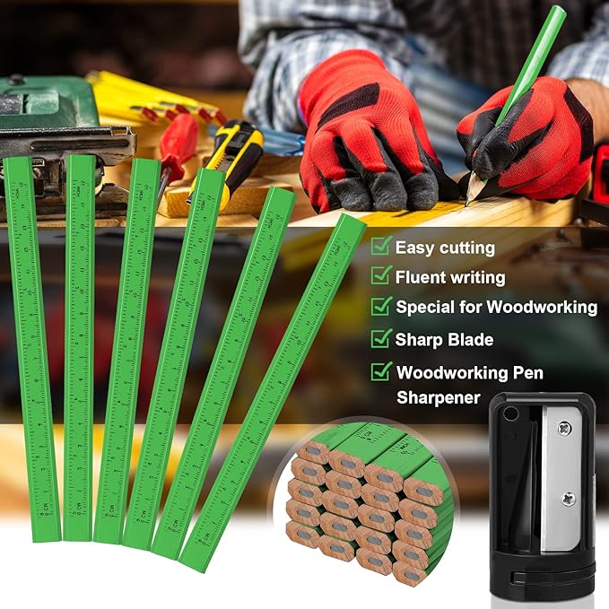Honoson 200 Pcs Flat Construction Pencils - Image 7
