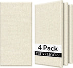 Olanglab Fiberglass Acoustic Wall Panels 4 Pack, 11.8'' x 23.6'' Sound Panels