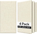 Olanglab Fiberglass Acoustic Wall Panels 4 Pack, 11.8'' x 23.6'' Sound Panels by Olanglab