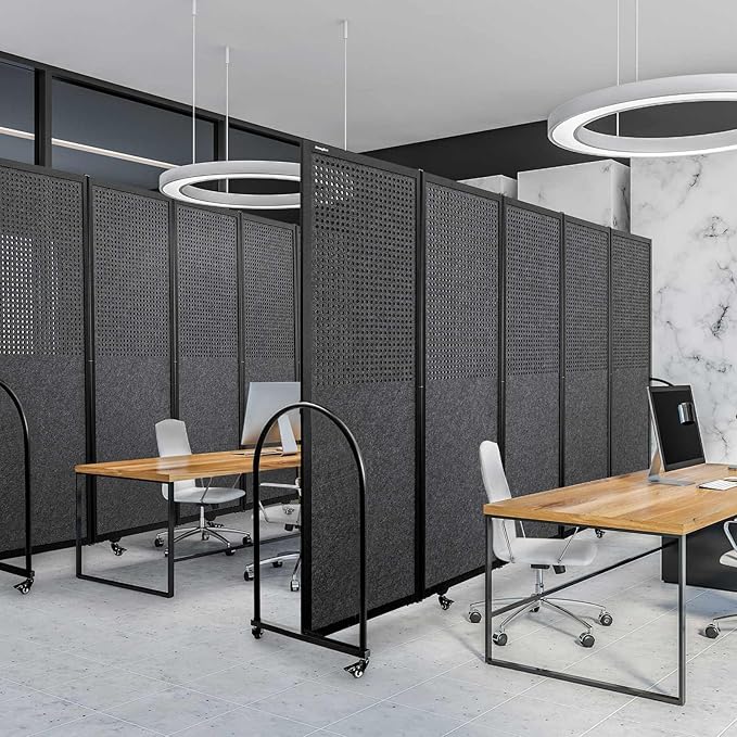 Folding Room Partition, Freestanding Privacy Divider, Portable Office Divider - Image 6