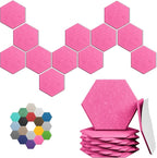 Hexagonal Acoustic Panels-12 Pack High-Density Sound Absorbing Panels by UNECHOACOUSTIC