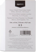 Amazon Basics Paper Flash Ruled Index Note Cards, Heavy Weight, 3 x 5 Inch Card - Image 2