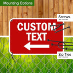 Custom Arrow, Custom Directional Sign, Left Arrow, 12x18 Inches, 55 mil thick - Image 5