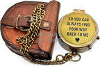 So You Can Always Find Your Way Back to Me Vintage Brass Compass - Image 5