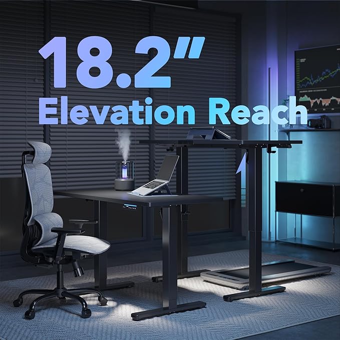 HUANUO One-Piece AI-Powered Electric Standing Desk, Smart APP, Compatible - Image 9